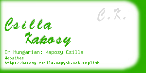 csilla kaposy business card